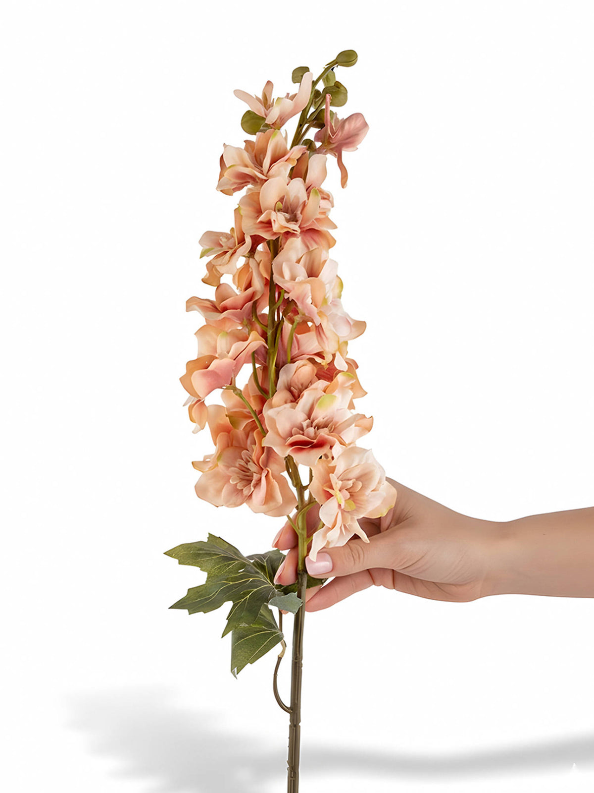 Aarvi Decor Peach Cherry Blossom Silk Stem Single Stem Flower