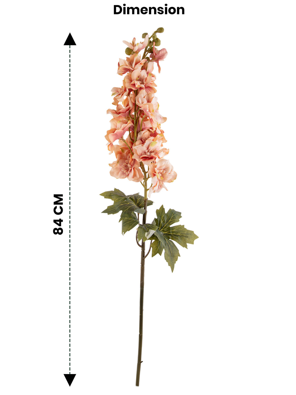 Aarvi Decor Peach Cherry Blossom Silk Stem Single Stem Flower