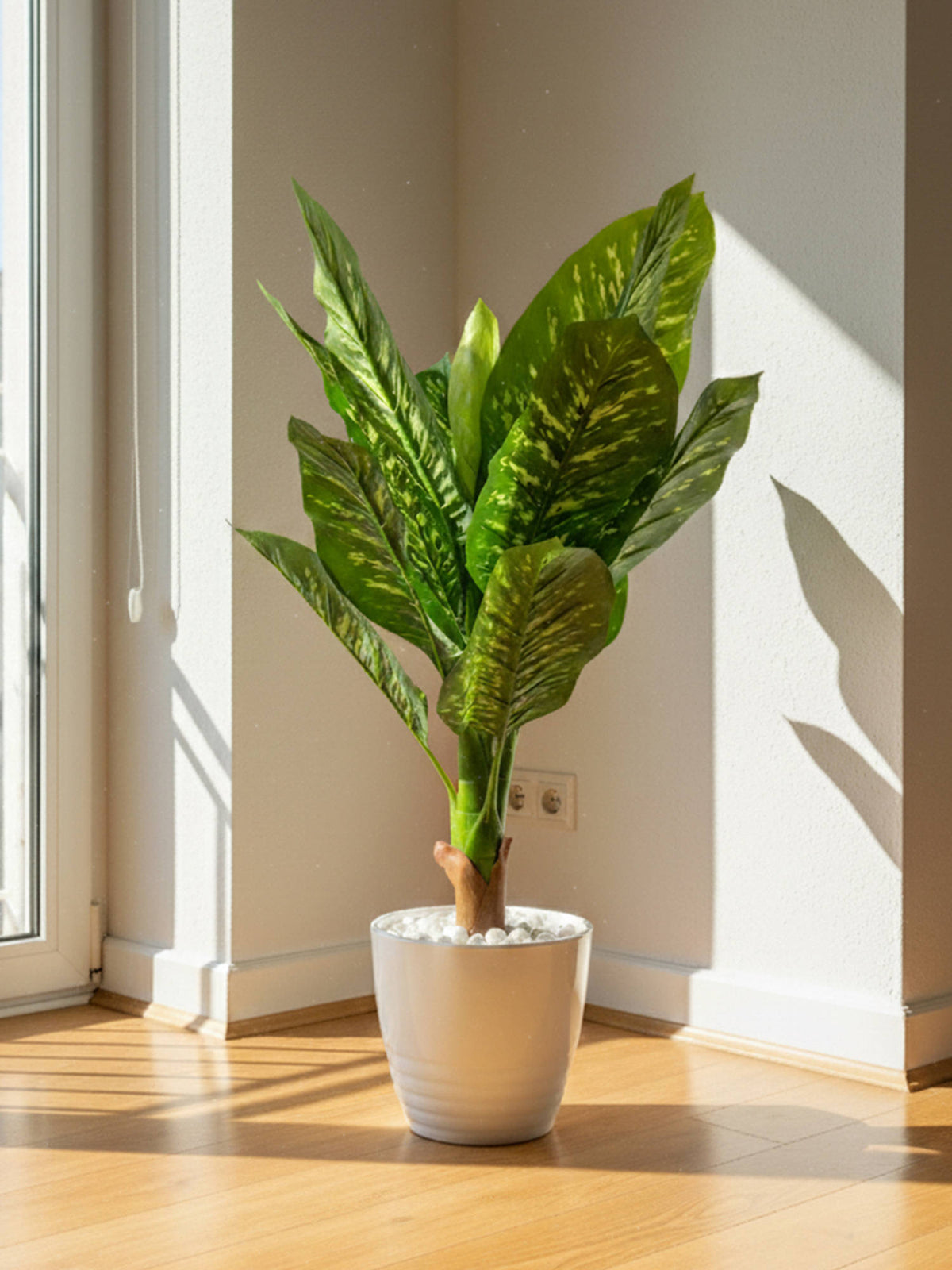Aarvi Decor Green Dieffenbachia Artificial Plant Big Size For Home Decor Without Pot