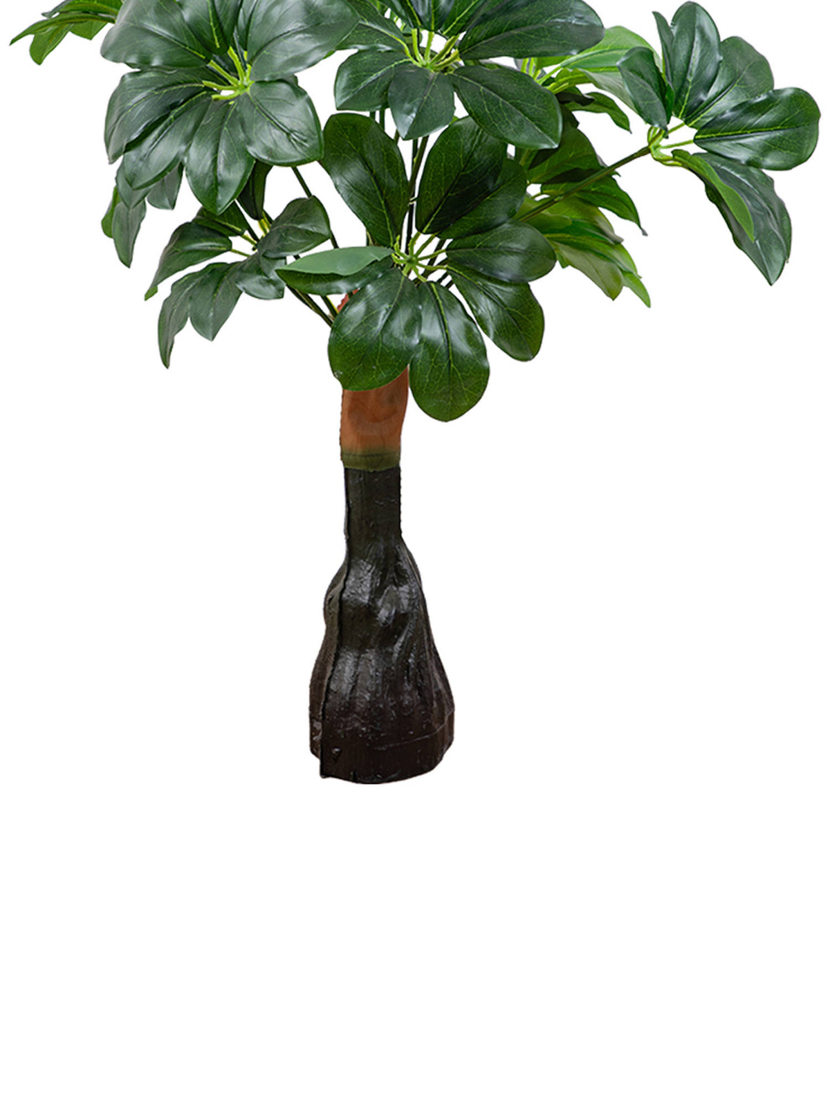 Aarvi Decor Green Artificial Umbrella Plant With Base Big Size For Home Decor Without Pot