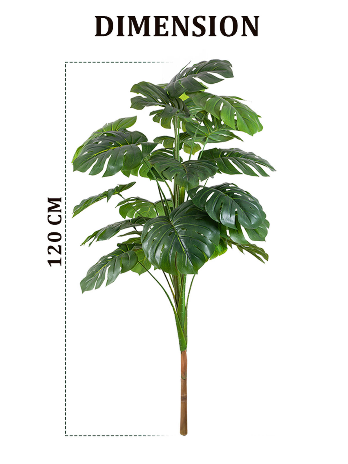 Aarvi Decor Green Artificial Monstera Deliciosa Plant Big Size For Home Decor Without Pot