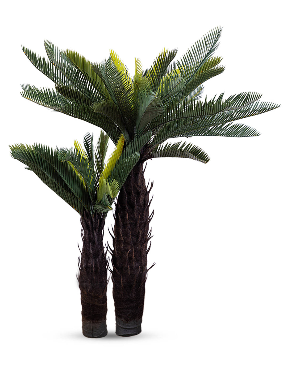 Aarvi Decor Green Double Cycas Palm Artificial Plant Big Size For Home Decor Without Pot
