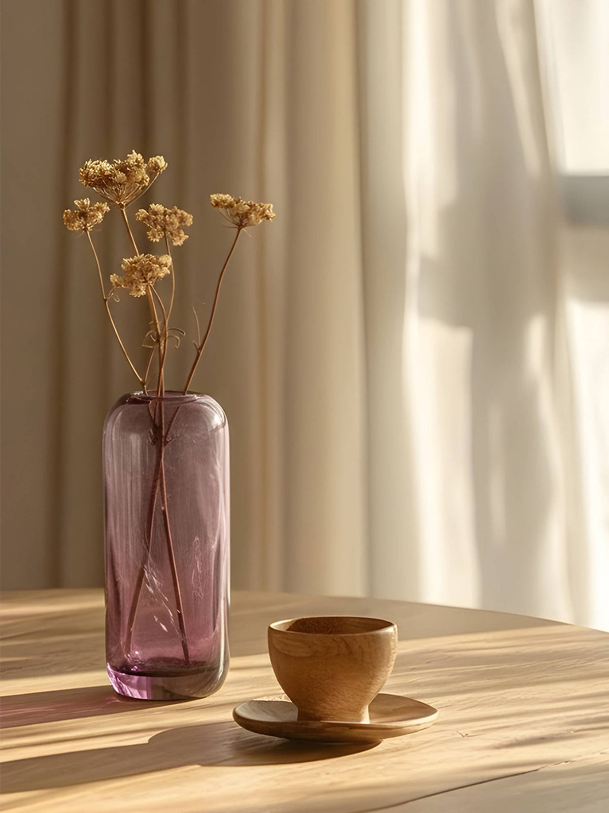Aarvi Decor Rose Grandeur Transparent Pink Glass Vase