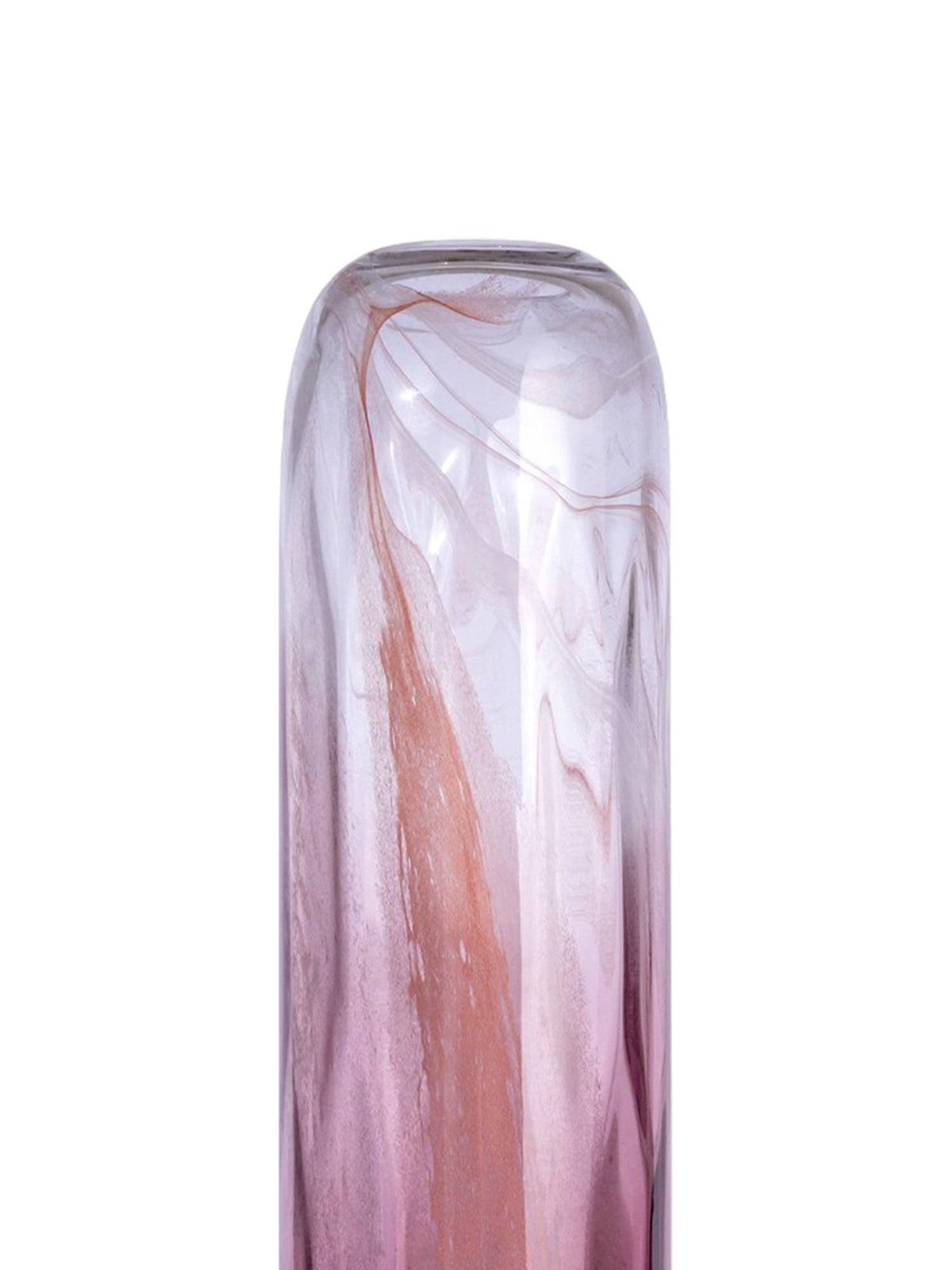 Aarvi Decor Rose Grandeur Transparent Pink Glass Vase