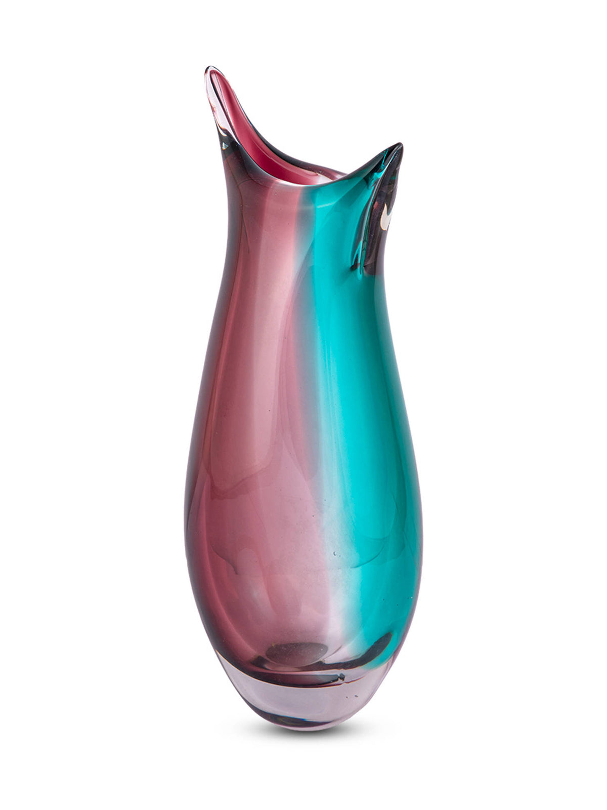 Aarvi Decor Ocean Rose Multi-Color Glass Vase (S) · S