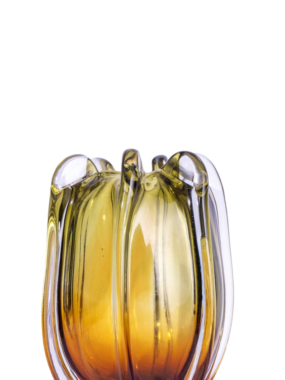 Aarvi Decor Autumn Meadow Yellow Glass Vase
