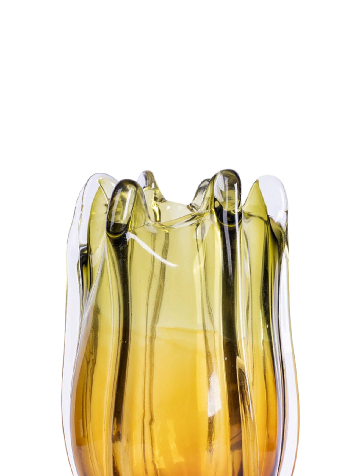 Aarvi Decor Autumn Meadow Yellow Glass Vase
