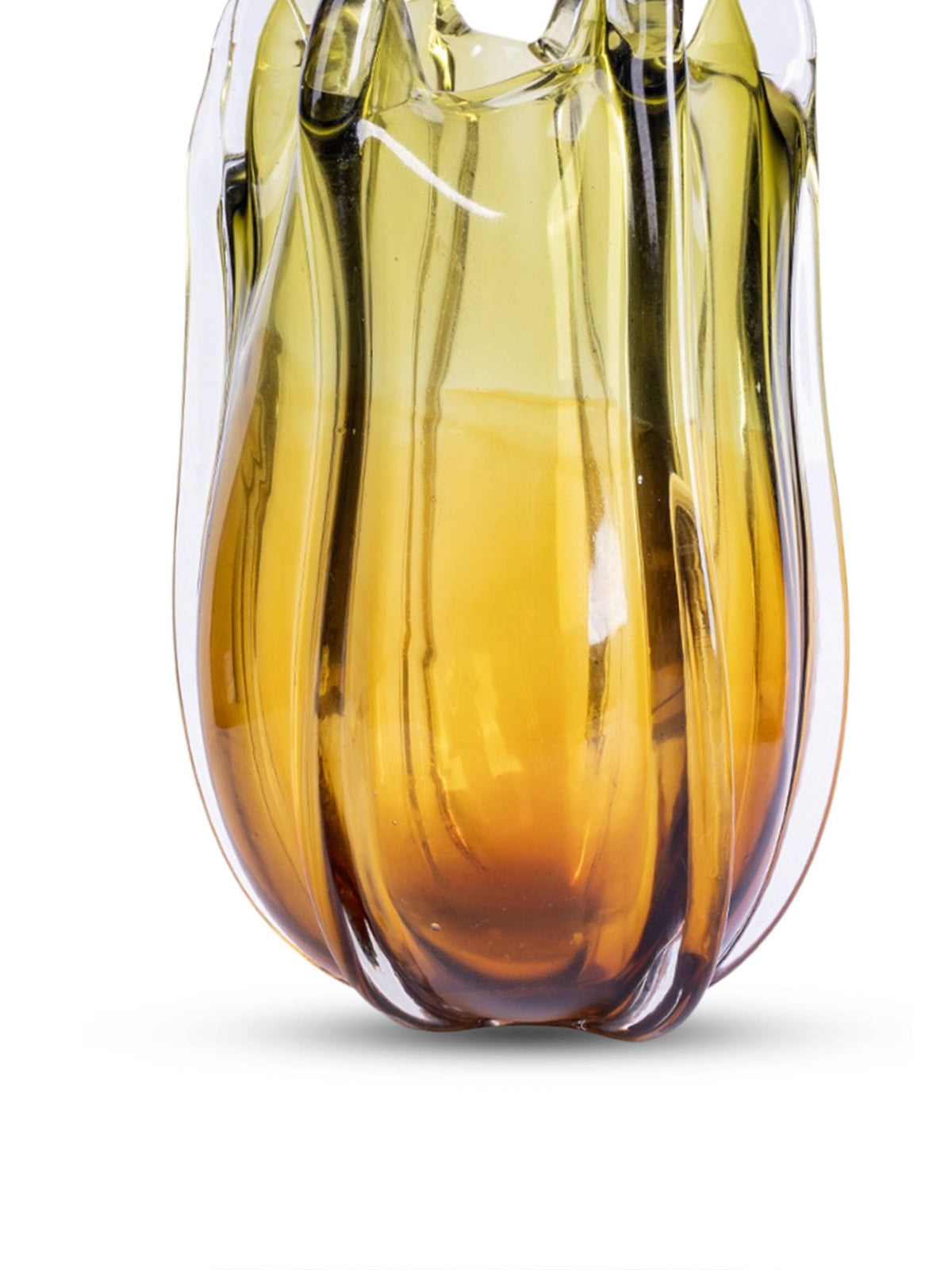 Aarvi Decor Autumn Meadow Yellow Glass Vase