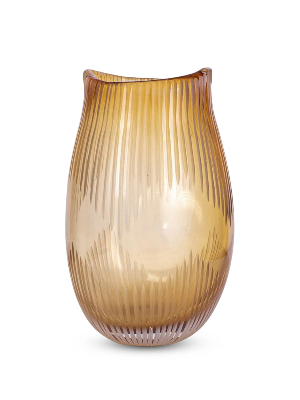 Aarvi Decor Yellow Elysium Transparent Glass Vase · One Size