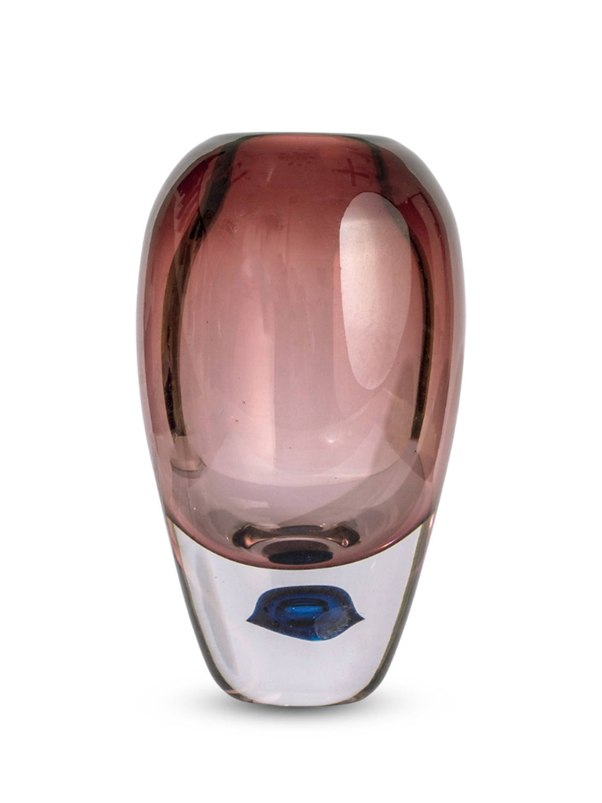 Aarvi Decor Cased Luxe Pink Transparent Glass Vase