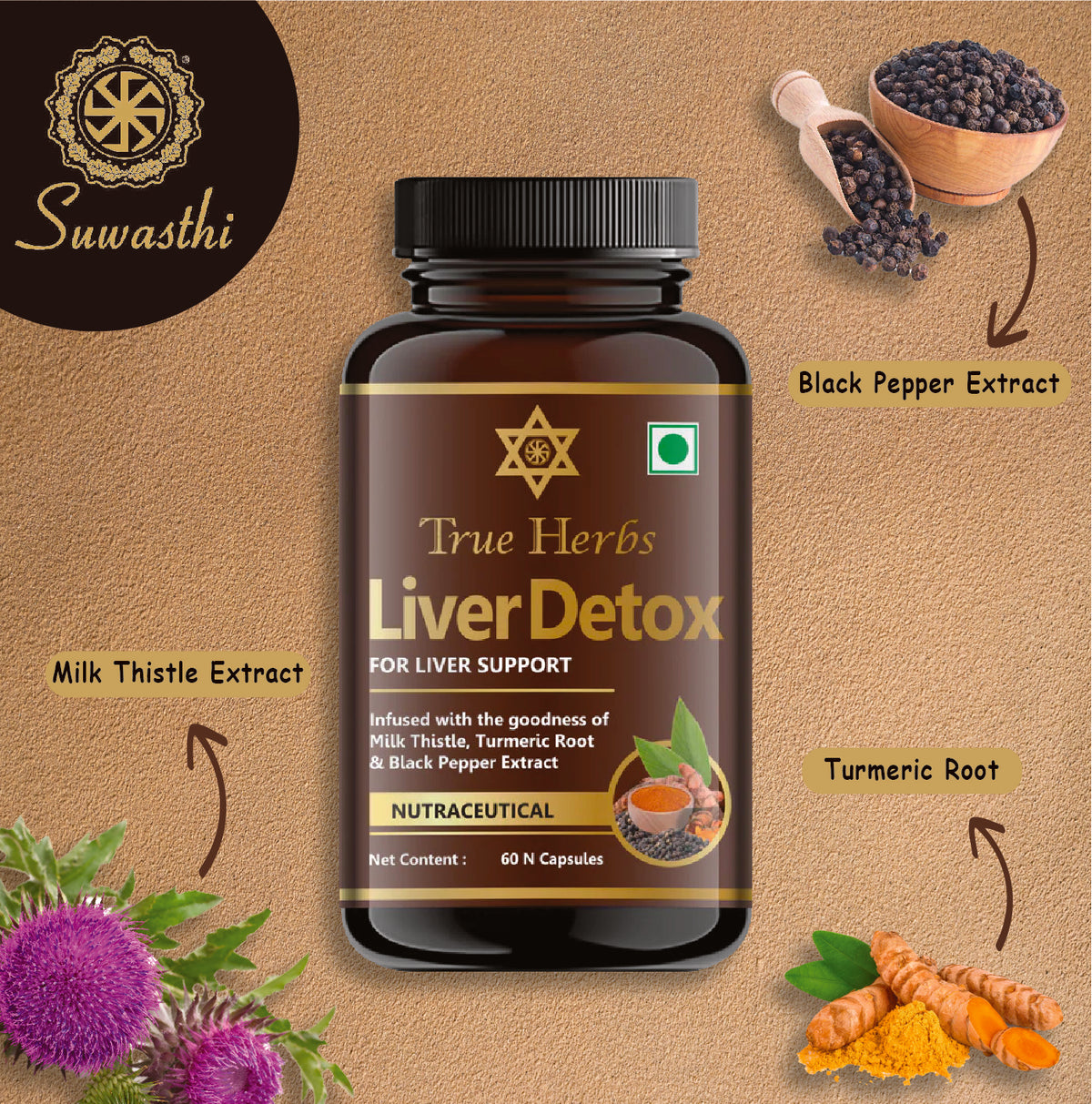 True Herbs Liver Detox by Suwasthi