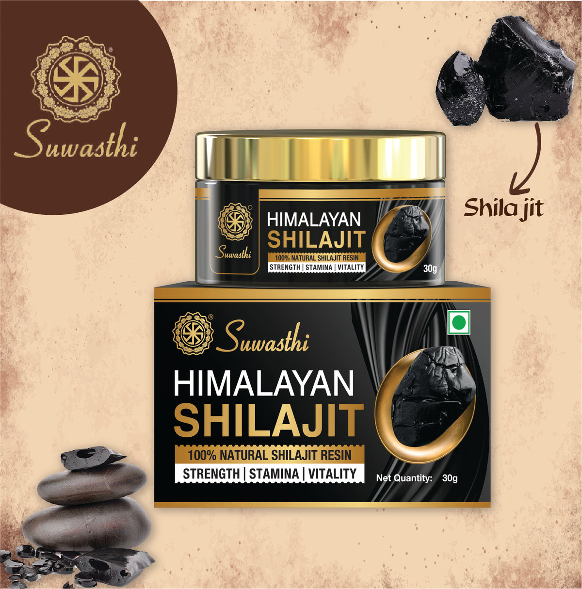 Suwasthi Himalayan Shilajit - 30g