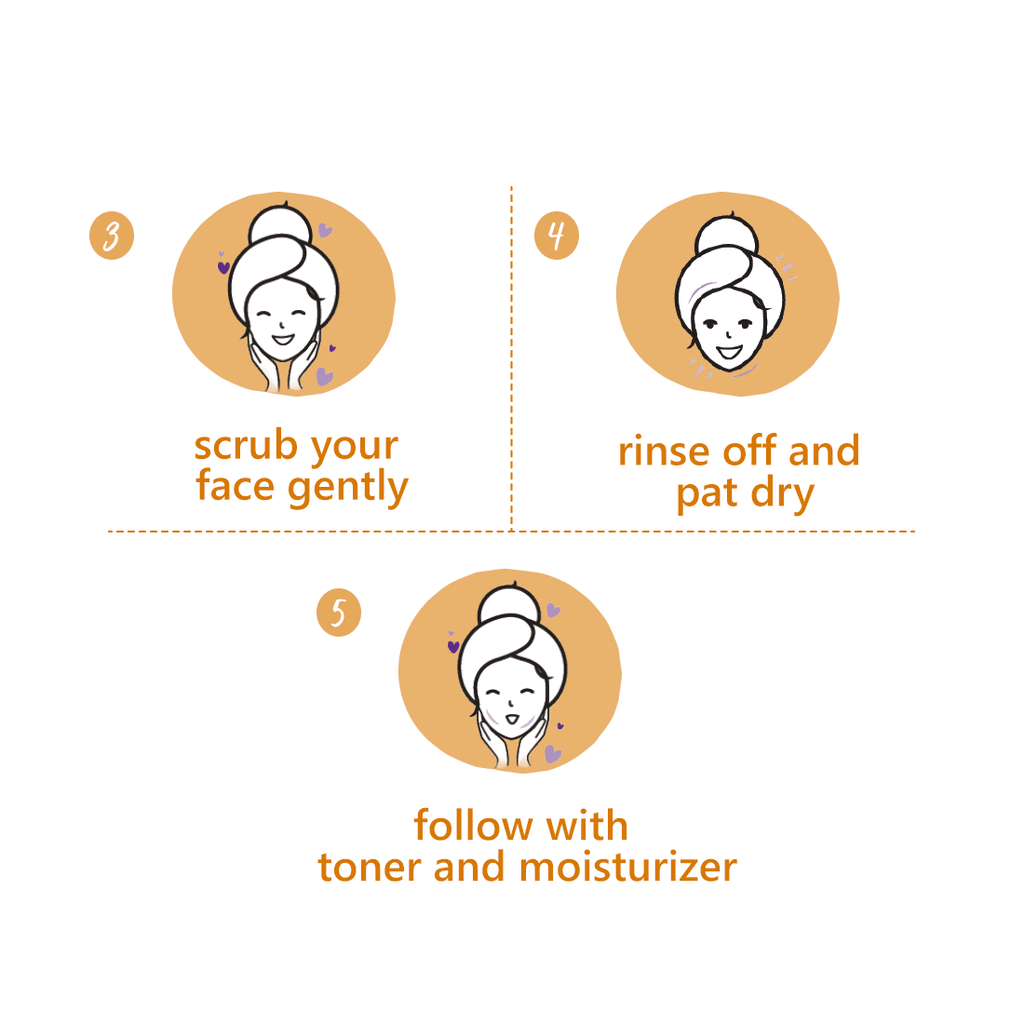 Plum Chamomile & White Tea Brighten-Up Face Scrub {75g}