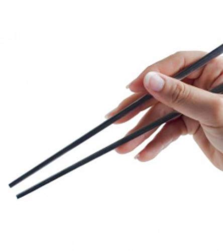 Sakoraware 5 Pairs/10 pcs Reusable Fiberglass Chinese Japanese Chopstick Dragon Black Print Designer, Dishwasher Safe, Round, 9.5 Inch