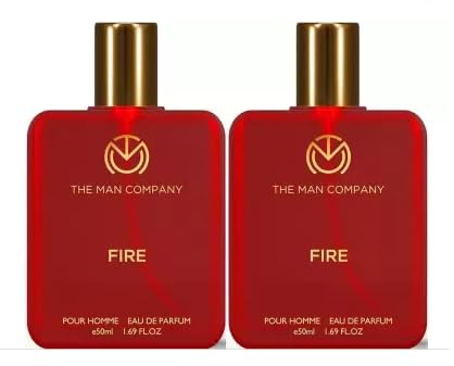The Man Company Fire Eau De Parfum for Men | 50 ml ( Pack Of 2) | Long-Lasting Premium Perfume | Warm & Spicy Fragrance | Bold, Masculine & Captivating Scent |