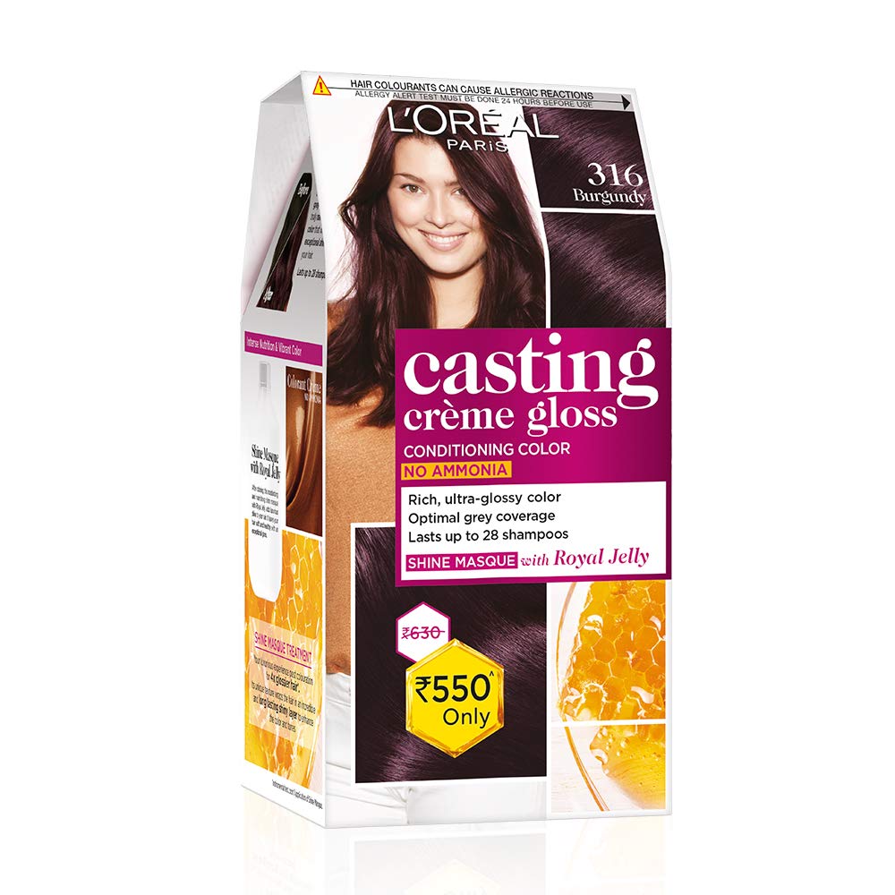 LOREAL PARIS CASTING HAIR COLOR Loreal Paris Casting Creme Gloss Color 316 Burgundy 87.5g+72ML