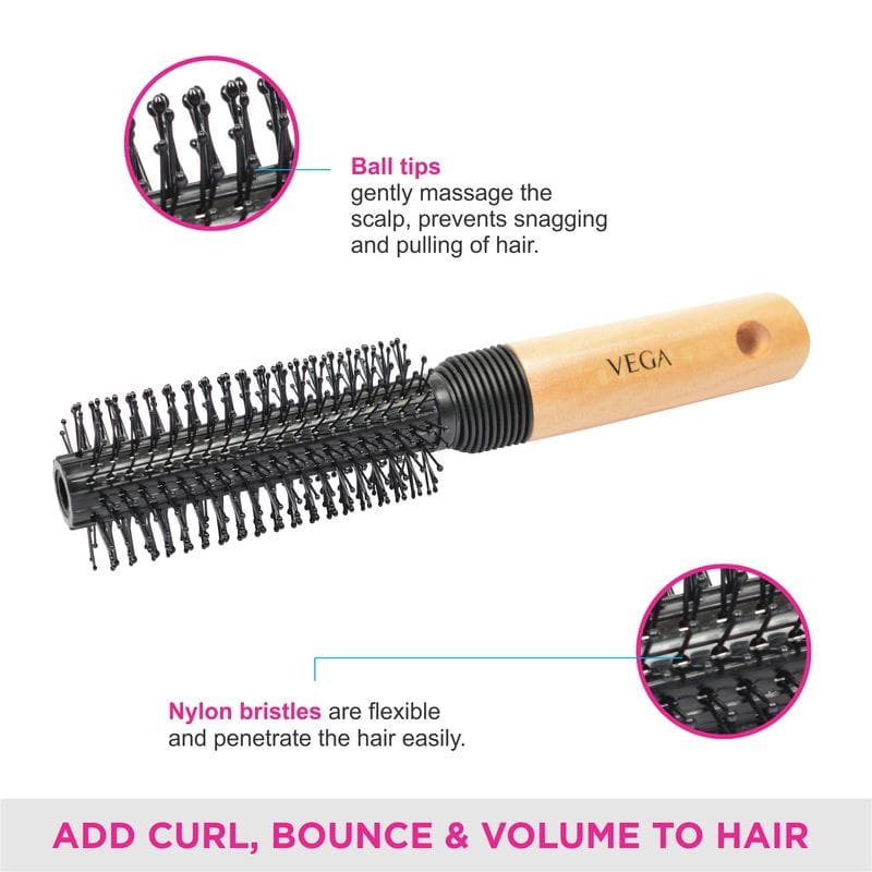 VEGA - Round Brush(Oval Handle) (E8-RB)