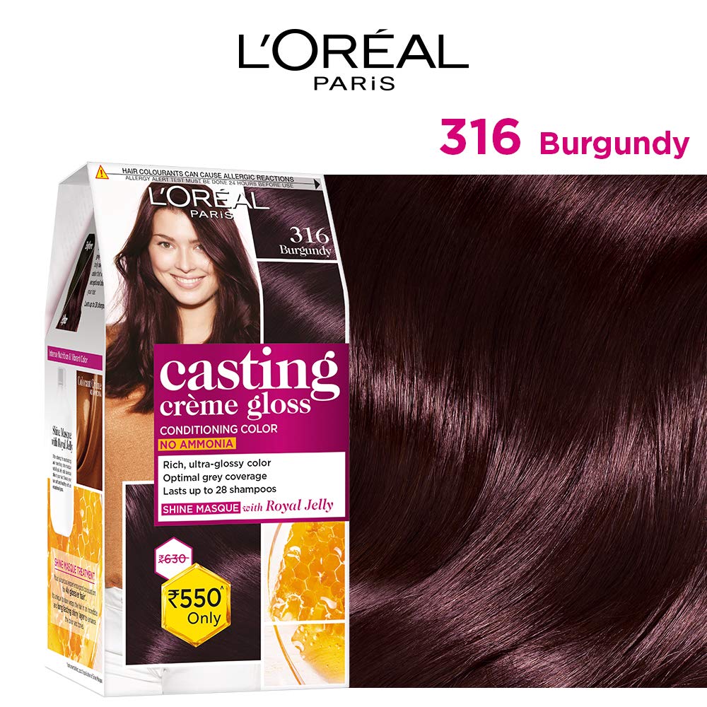 LOREAL PARIS CASTING HAIR COLOR Loreal Paris Casting Creme Gloss Color 316 Burgundy 87.5g+72ML