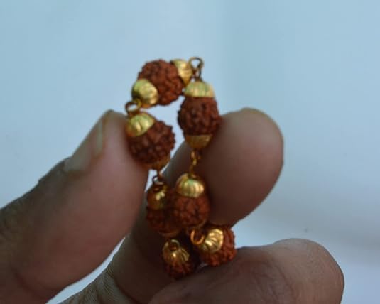 Rudraksh Mala with Japa Bag Gaumukhi, Natural Himalayan Genuine Original Rudraksha Rosary Garland Japa Mala, Religious Tibetan Rudraksha Mala Necklace Bracelet