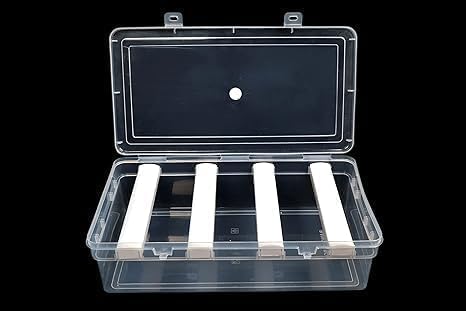Mahganya Clear Plastic Bangle Box, 4 Compartments