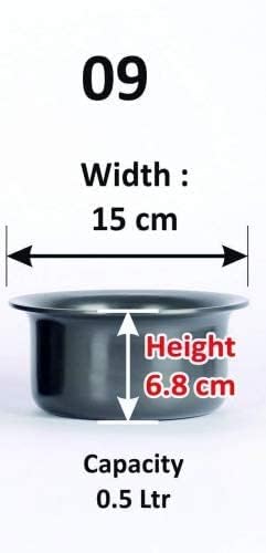 Sumeet 3Mm Aluminium Tope - 9 Inches 0.5 Liter; Hard Anodised, Black - Non-Stick 0.5 Litres
