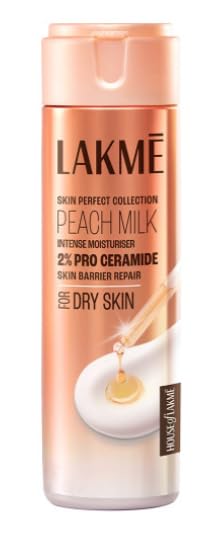 Lakmé Peach Milk Intense Moisturiser with 2% Pro Ceramide | 24hr Deep Hydration for Strong Skin Barrier Repair & Glowing Skin | Lightweight, For Dry, Normal/Oil