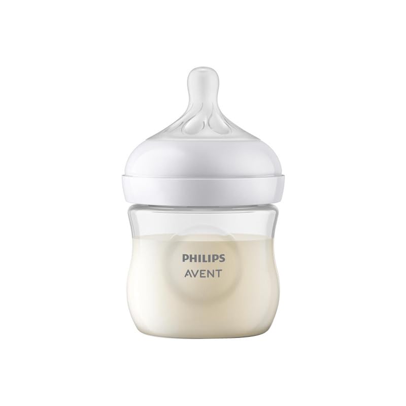 Philips Avent Natural Response Baby Feeding Bottle - 125Ml Baby Milk Bottle for Newborns and Up, Bpa Free, 0+ Months (Model SCY900/01) Transparent 1 count (Pack