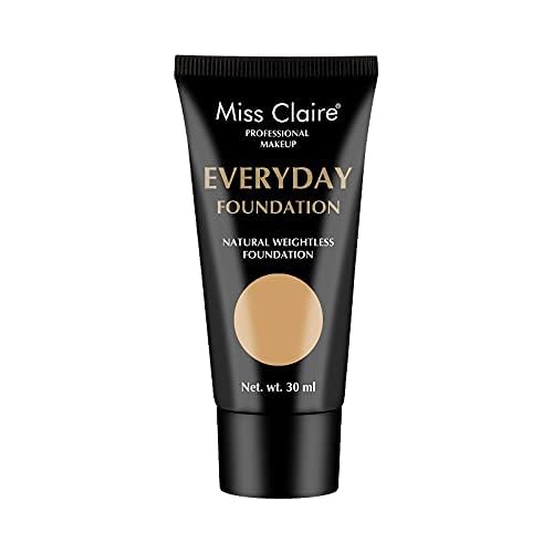 Miss Claire Professional Makeup Everyday Foundation For Acne Prone Skin Type Natural Weightless Full Coverage Foundation 30Ml Cream (Be-05 Beige) 30 ml (Pack of