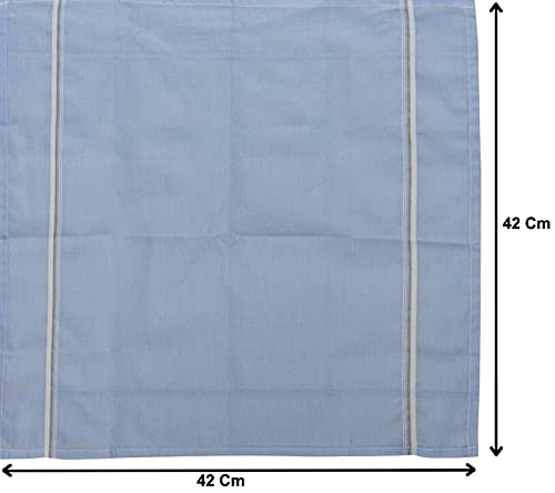 Kuber Industries Cotton Premium Collection Handkerchiefs for Men (Light Colour) - Set of 6 Multicolour Pack of 6 Solid