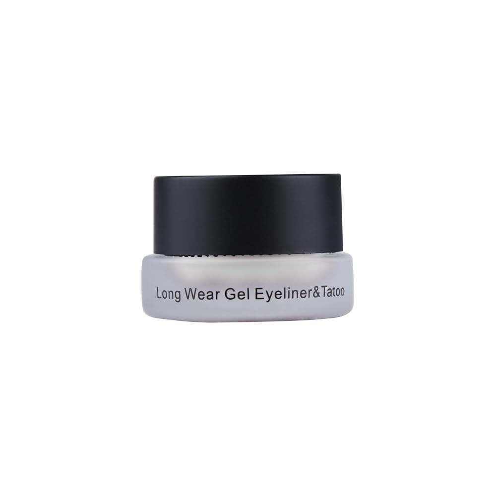Daily Life Forever52 Long Wear Gel Eyeliner & Tattoo, Waterproof Smudgeproof Long Lasting Cream Eyeliner Gel With 2Pcs Brushes For Smooth Aplication (White) Gt007