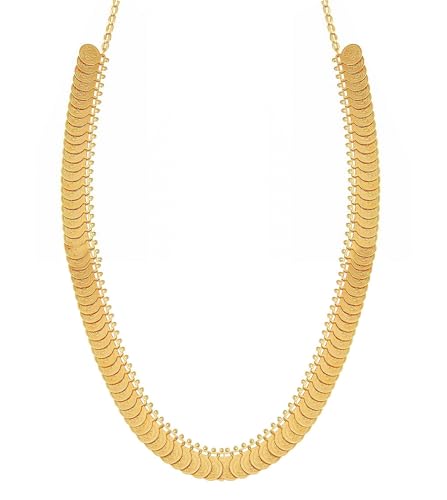 Traditional Maharashtrian Gold Haram Laxmi Lakshmi Kasu Coin Long Necklace Jewellery Set for Women