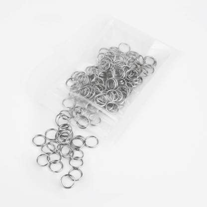 Stainless Steel Keychain Rings - 50 Pcs 1 Inch, 25 mm Split Round Steel Keychains for Home, Office, and Outdoor Organization