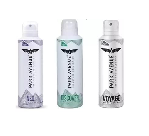 Park Avenue Neo Discover & Voyage Premium Body Spray For Men & Women,150ml (Pack of 3)