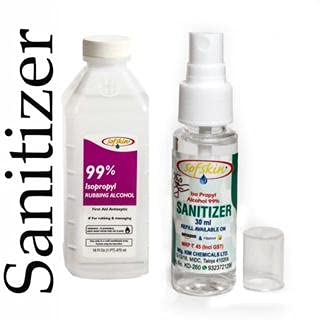 (American Brand) Premium Anti Virus 99% Pure & Distilled, Iso Propyl Alcohol - 475ml (Free Spray Bottle)