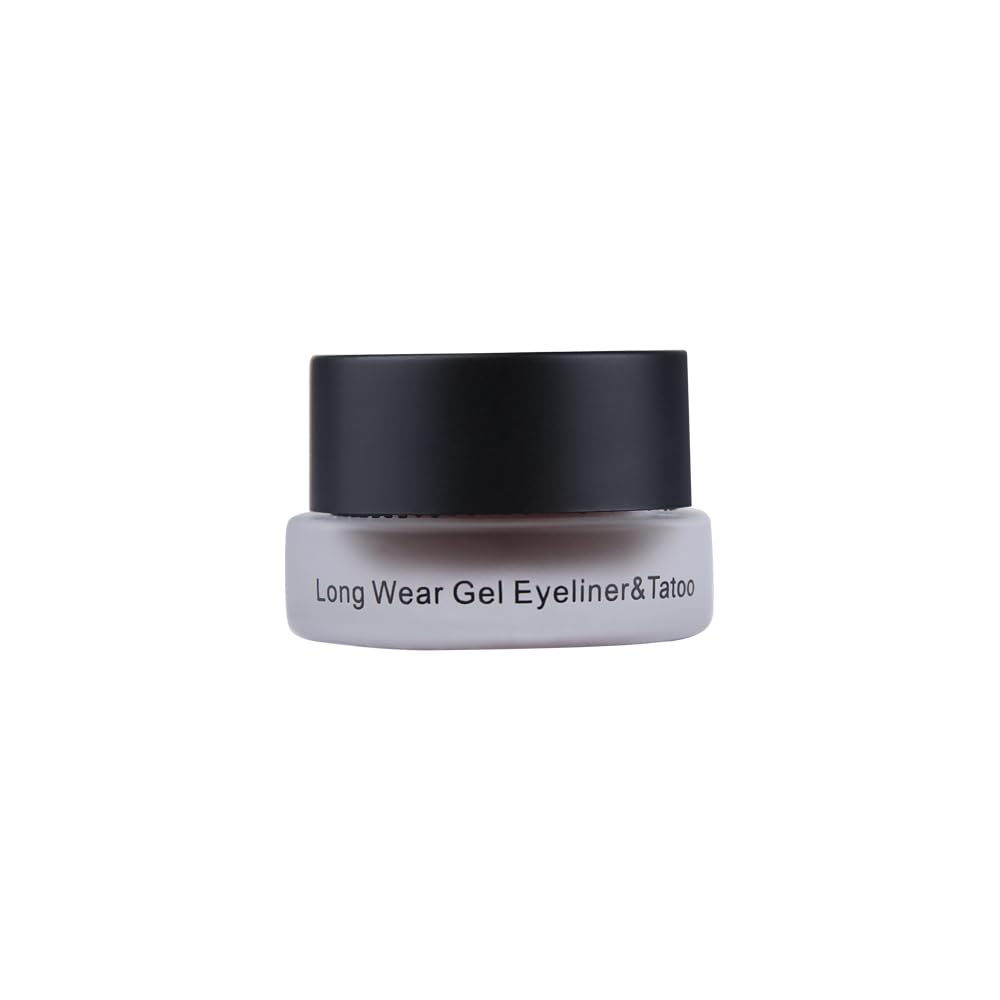 Daily Life Forever52 Long Wear Gel Eyeliner & Tattoo, Waterproof Smudgeproof Long Lasting Cream Eyeliner Gel with 2PCS Brushes for Smooth Aplication(Chocolate) GT008