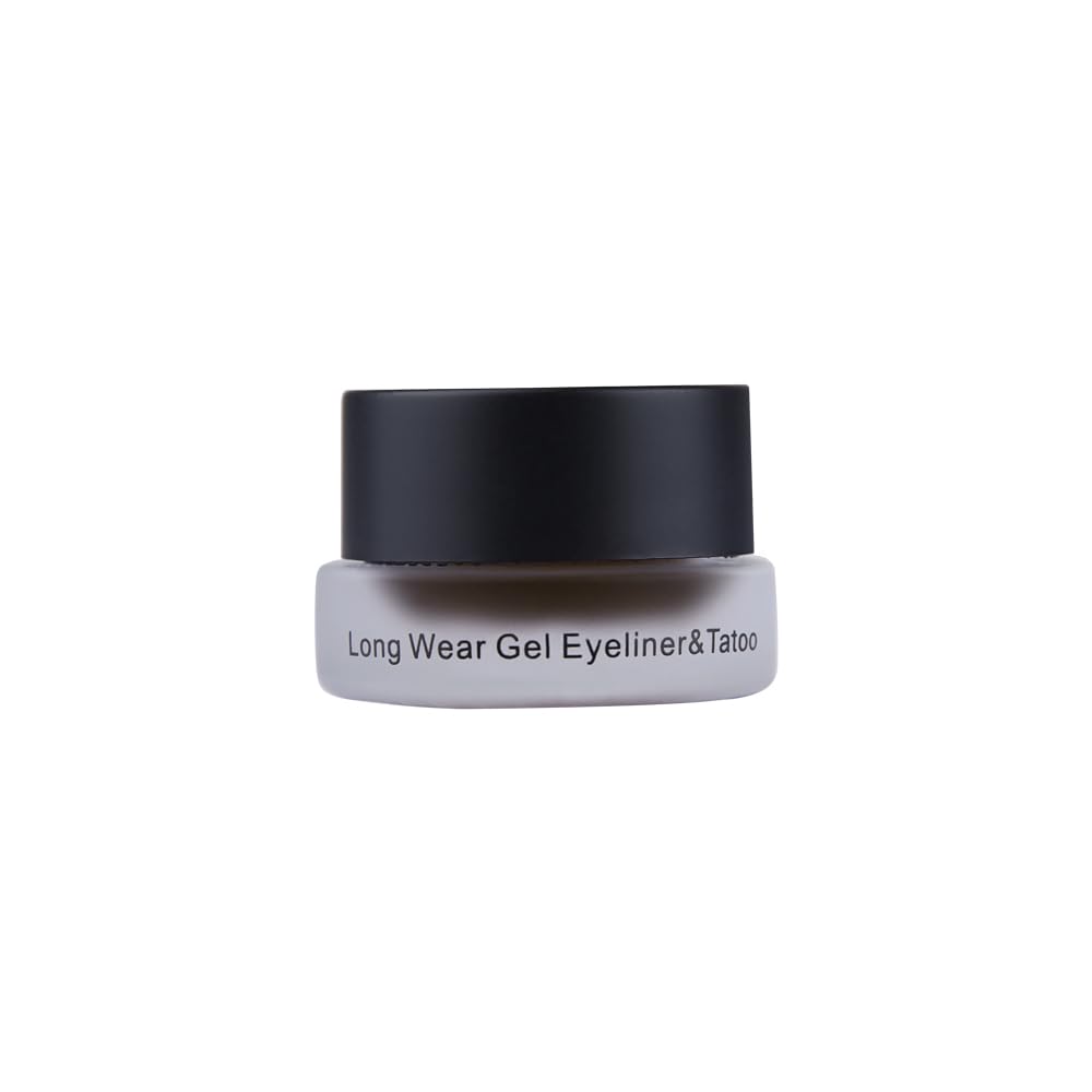Daily Life Forever52 Long Wear Gel Eyeliner & Tattoo, Waterproof Smudgeproof Long Lasting Cream Eyeliner Gel With 2Pcs Brushes For Smooth Aplication (Dark Brown) Gt002