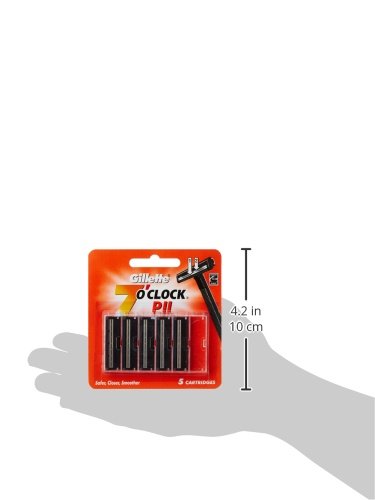 Gillette 7 'O' Clock Pii Cartridge - 5 Count Cartridges, Men