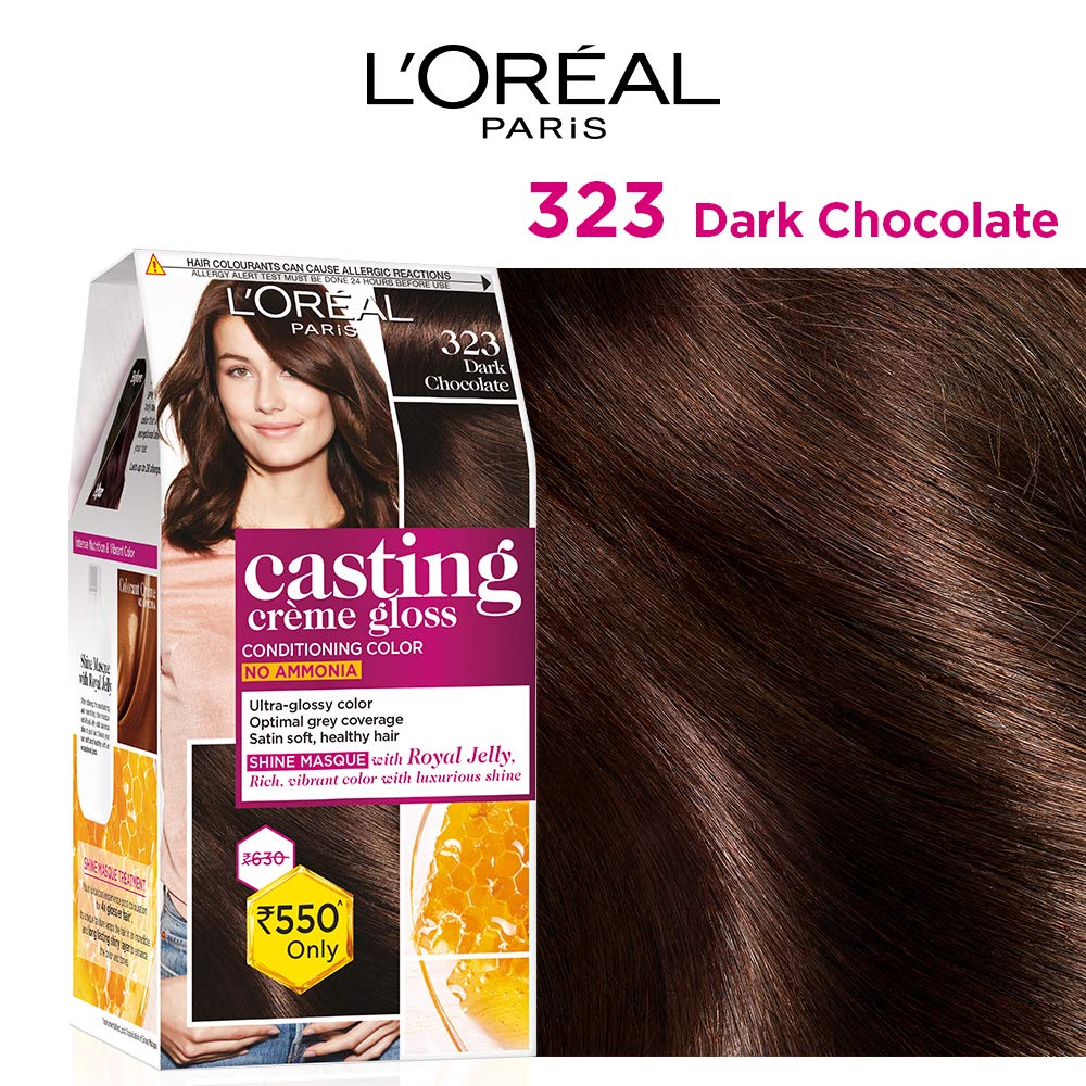 LOREAL PARIS CASTING HAIR COLOR Loreal Paris Casting Creme Gloss Color 323 Dark Chocolate 87.5g+72ml