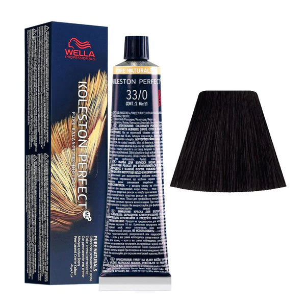 Wella Professionals - Koleston Perfect Pure Naturals - 33/0 Dark Brown Intensive Hair Color (60g)