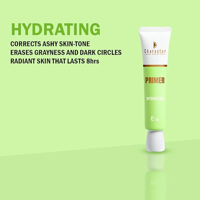 Character Primer Hydrating - Long-Lasting Moisture & Smooth Finish | Creamy Formula with Ginseng, Glycerin & Glycols | Plumps, Softens & Preps Skin for Comforta