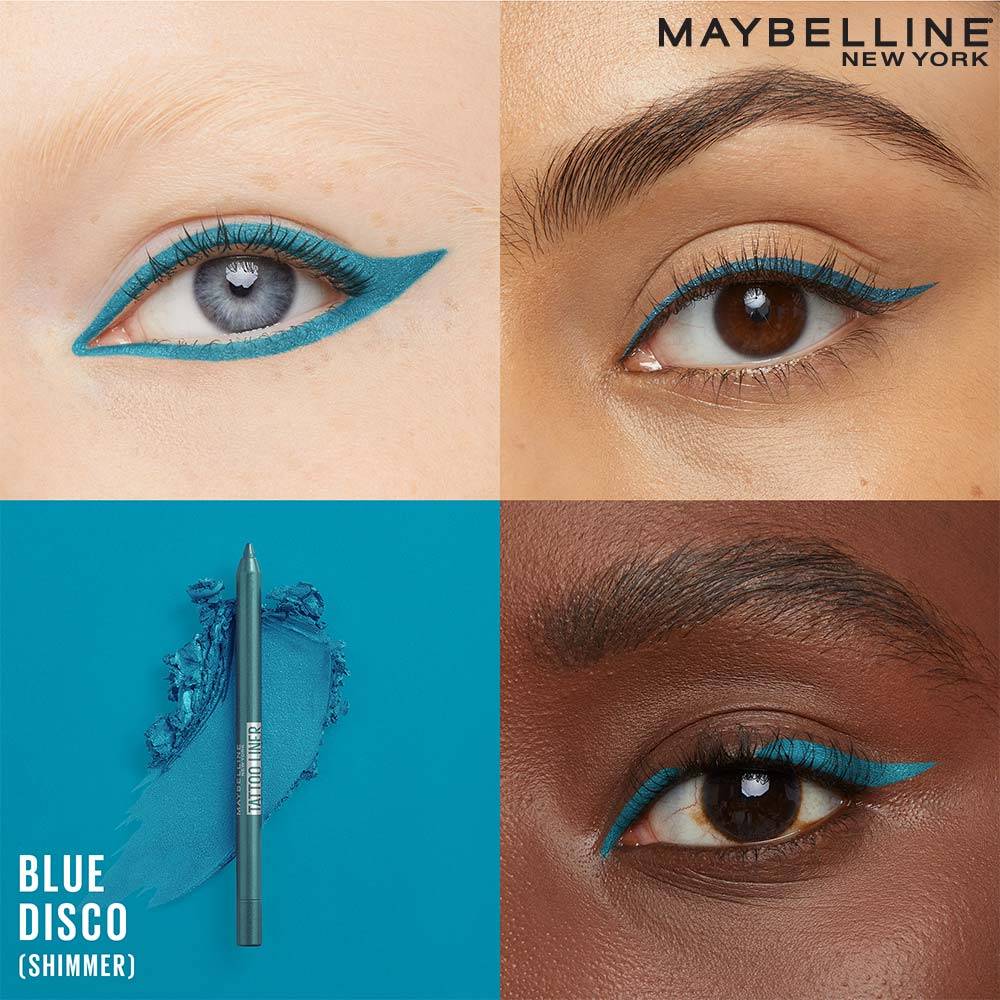 Maybelline New York Waterproof Tattoo Eyeliner Gel Pencil - Blue Disco (1.2g)