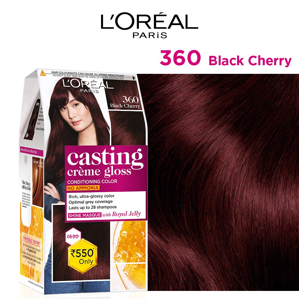 LOREAL PARIS CASTING HAIR COLOR Loreal Paris Casting Creme Gloss Color 360 Black Cherry 87.5g+72ml
