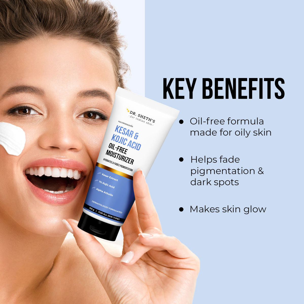 Dr. Sheth's Kesar & Kojic Acid Moisturizer (100g)