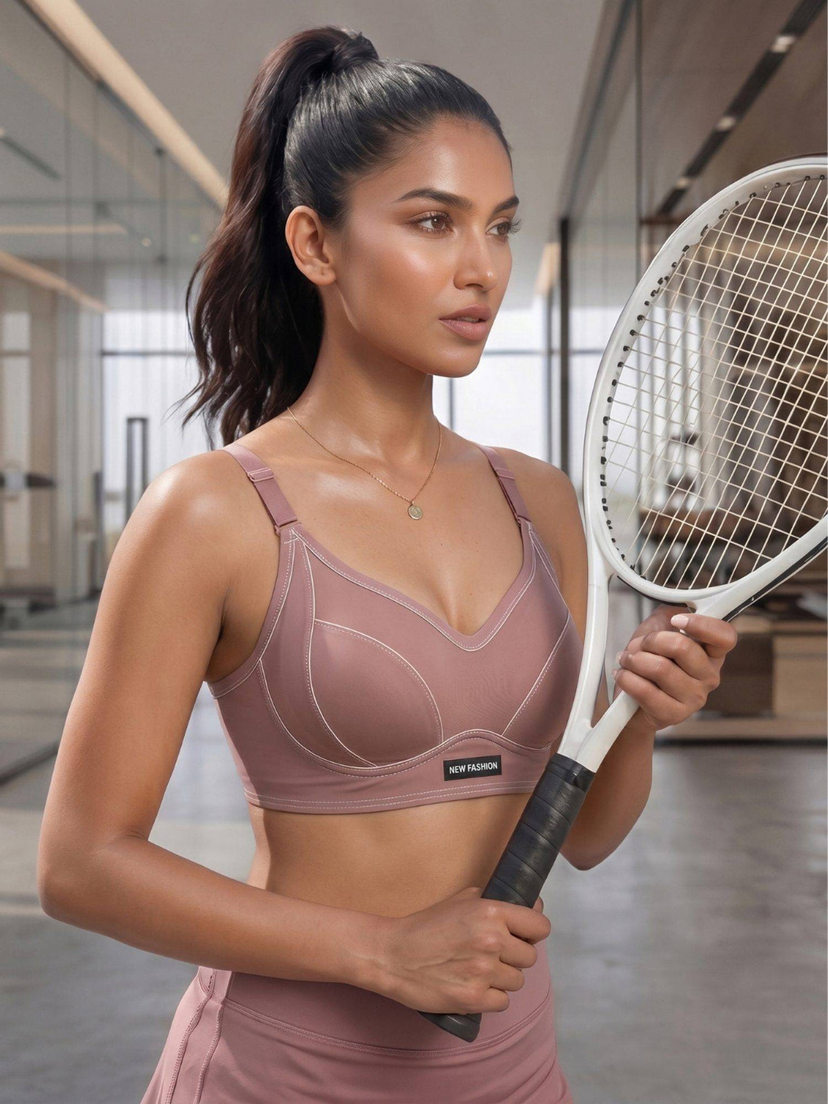 2PEACE Dusty Rose Non Wired Seamed Sports Padded Bra
