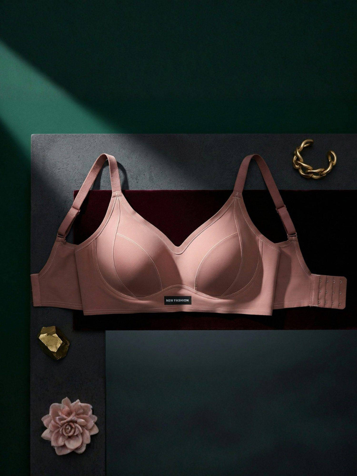 2PEACE Dusty Rose Non Wired Seamed Sports Padded Bra