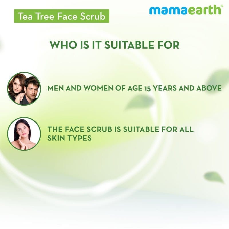 Mamaearth Tea Tree Face Scrub With Tea Tree And Neem For Skin Purification (100gm)
