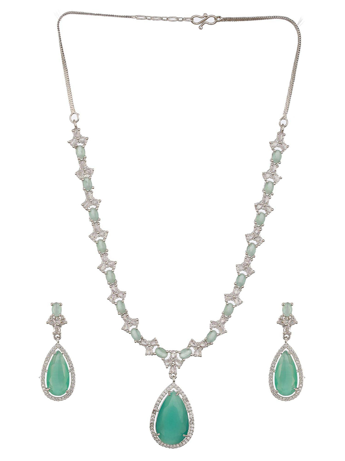 Aatmana Sliver-Plated And Ad Studded Jewellery Set