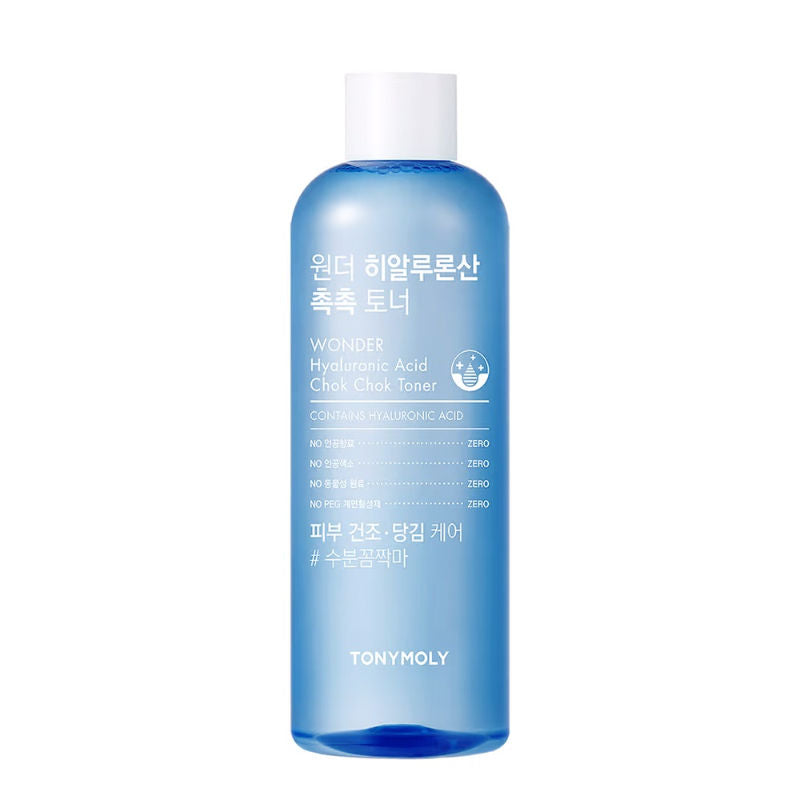 TONYMOLY Korean Wonder Hyaluronic Acid Chok Chok Toner to Hydrate, Plump Skin & Smooths Wrinkles (500ml)