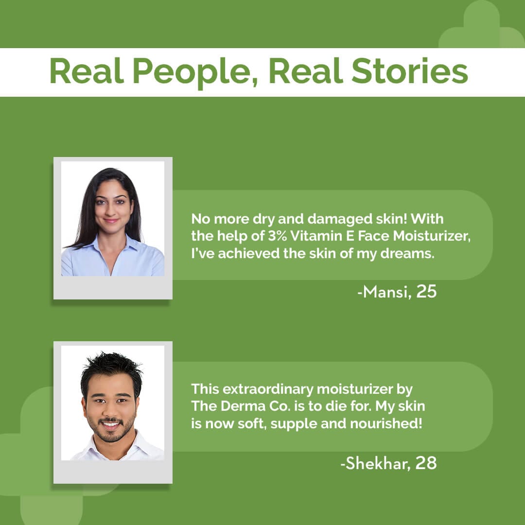 The Derma - 3% Vitamin E Face Moisturizer With Vitamin E & Lactic Acid (100g)