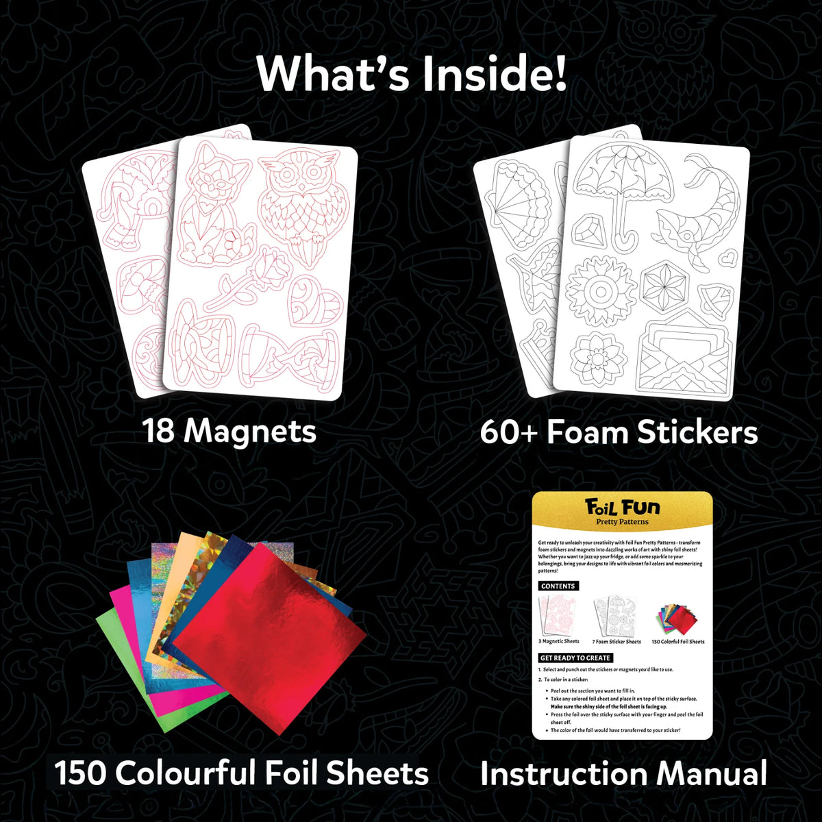 Skillmatics Foil Fun Pretty Patterns | No Mess Art Kit (Ages 7+)